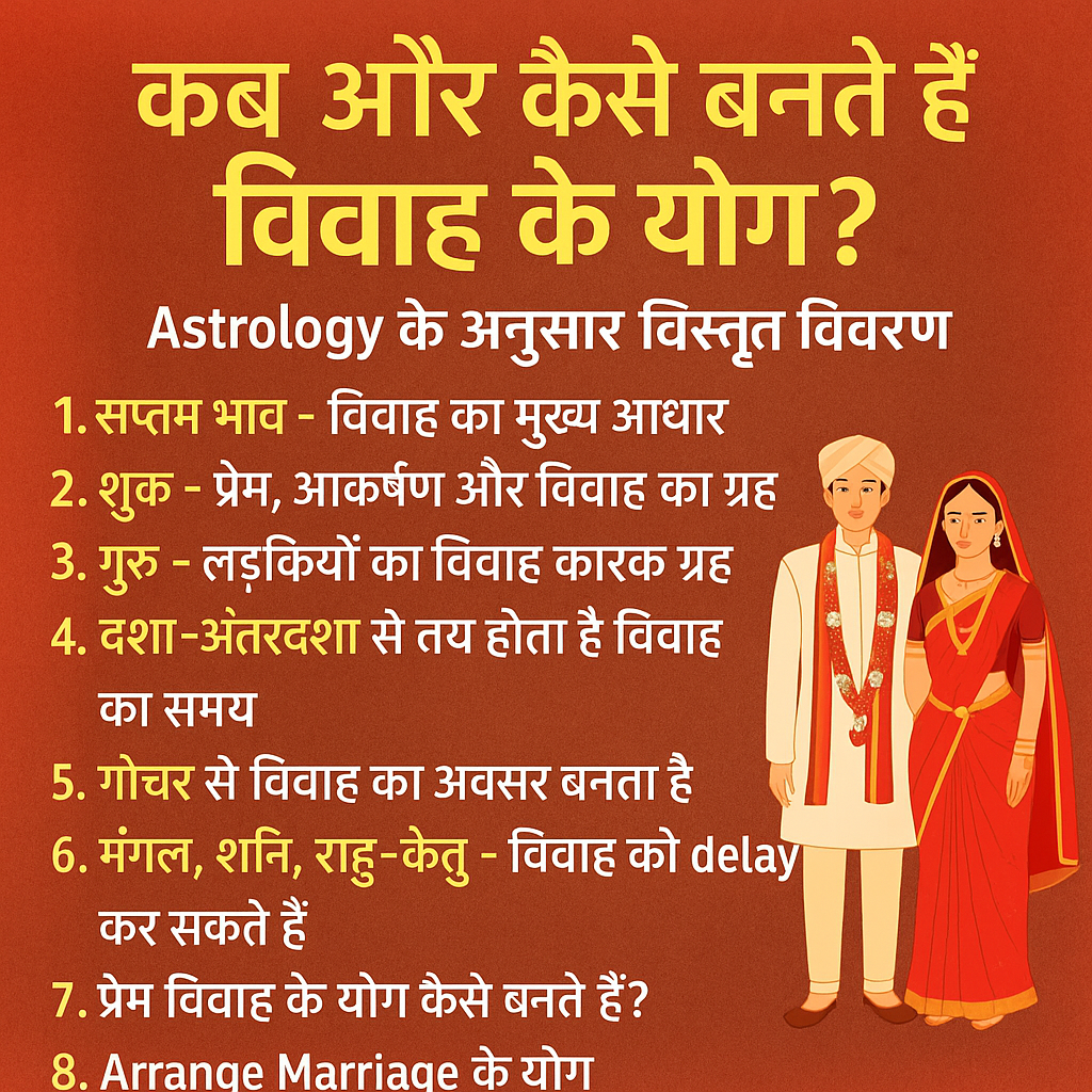कब और कैसे बनते हैं विवाह के योग?