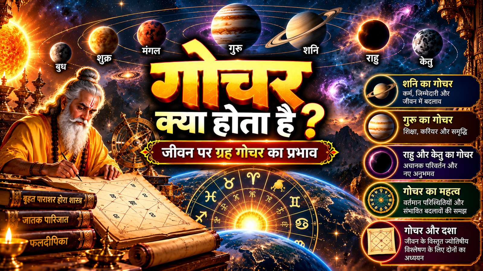 गोचर क्या होता है? जीवन पर ग्रह गोचर का प्रभाव