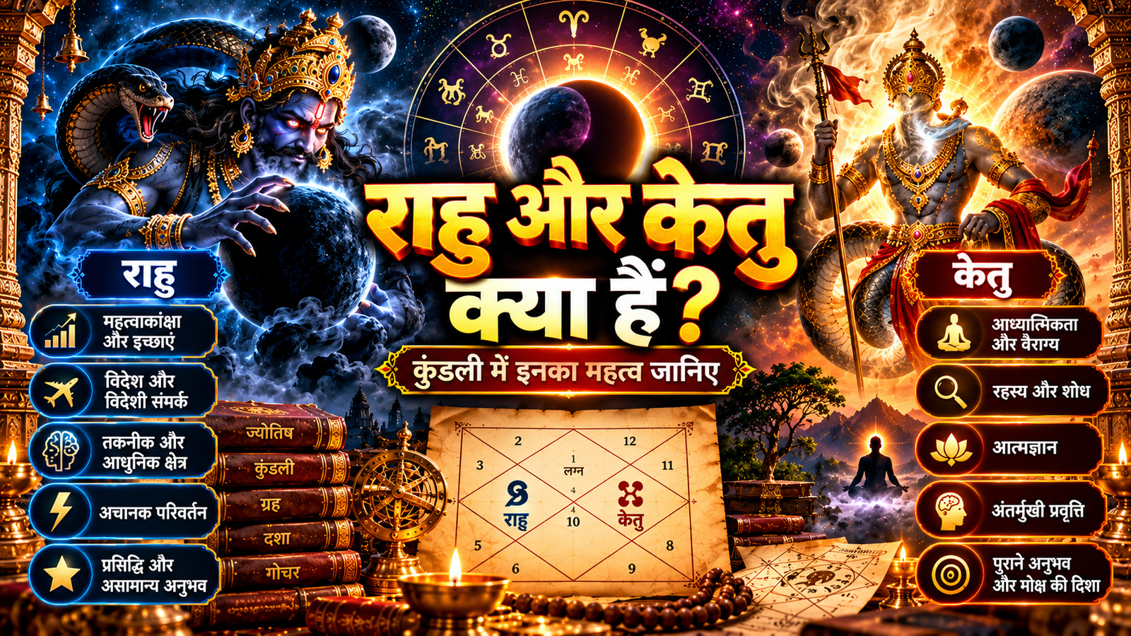 राहु और केतु क्या हैं? कुंडली में इनका महत्व जानिए