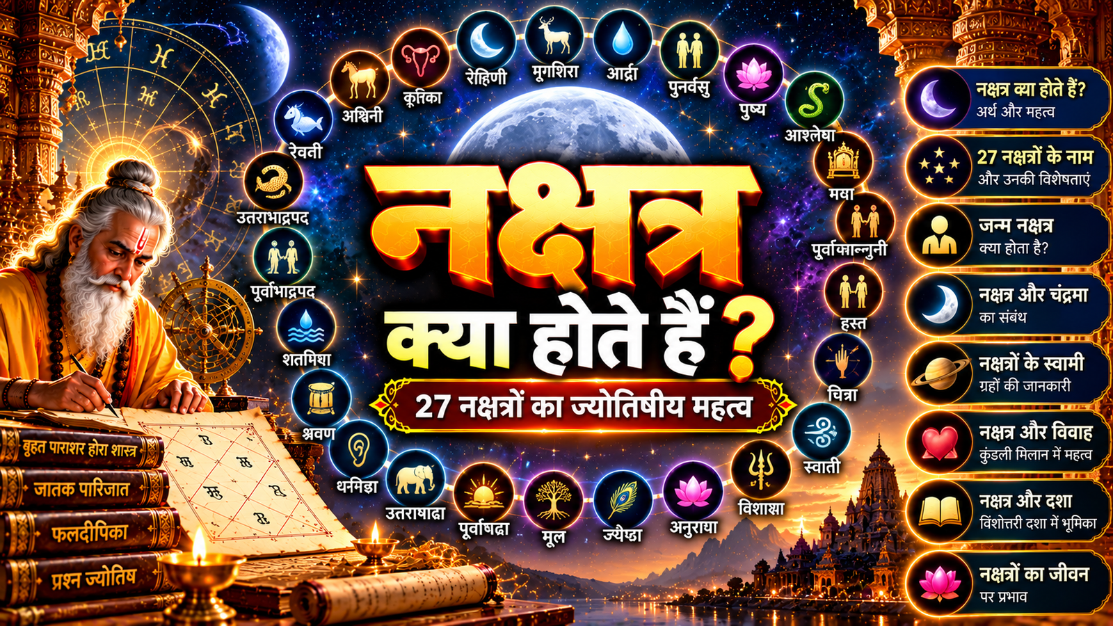 नक्षत्र क्या होते हैं? 27 नक्षत्रों का ज्योतिषीय महत्व