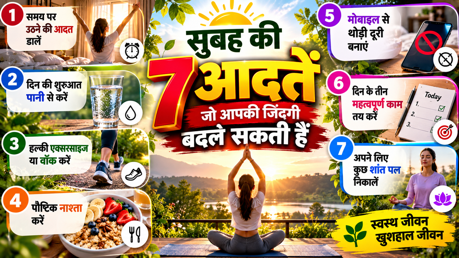 सुबह की 7 आदतें जो आपकी जिंदगी बदल सकती हैं